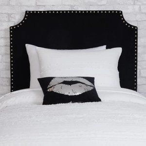 Jordyn Charging Studded Headboard- BLACK